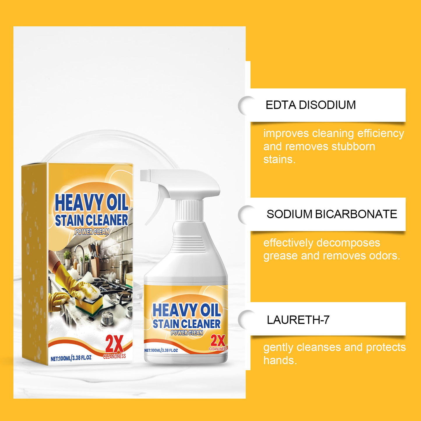 Heavy Duty Degreaser Cleaner Spray for Kitchen
