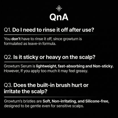 Hair Growth Serum with Massage Brush Applicator – Thickening & Hair Regrowth Scalp Treatment for Fuller, Stronger Hair