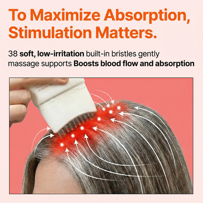 Hair Growth Serum with Massage Brush Applicator – Thickening & Hair Regrowth Scalp Treatment for Fuller, Stronger Hair