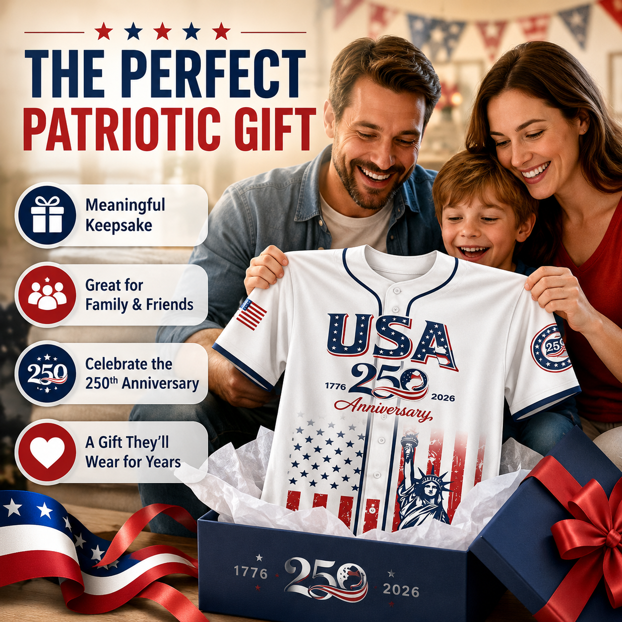 USA 250th Anniversary Baseball Jersey For Men & Women — Wear American Pride In Style
