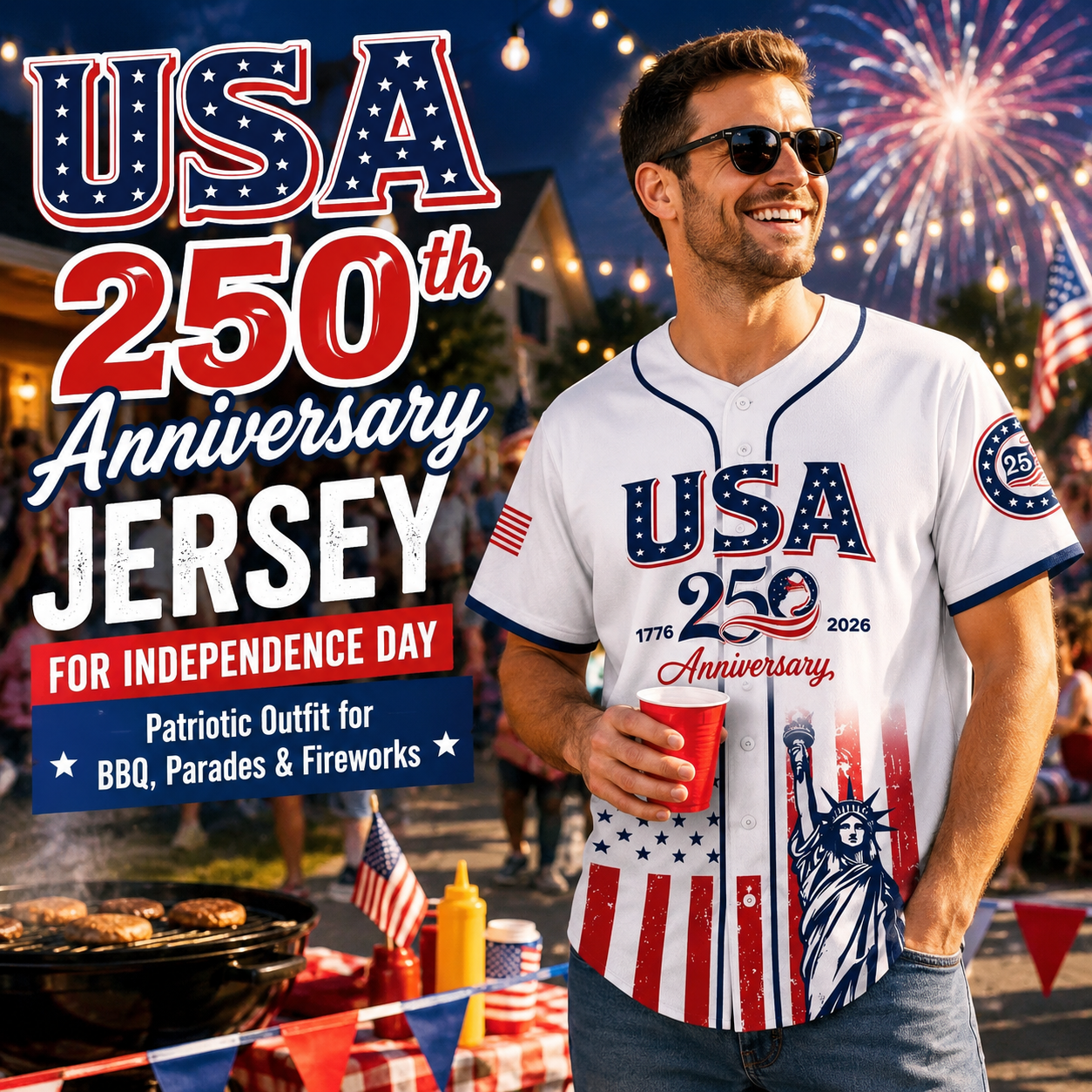 USA 250th Anniversary Baseball Jersey For Men & Women — Wear American Pride In Style
