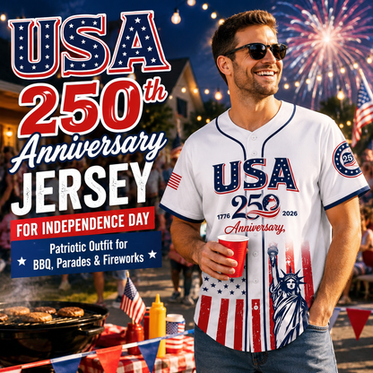 USA 250th Anniversary Baseball Jersey For Men & Women — Wear American Pride In Style