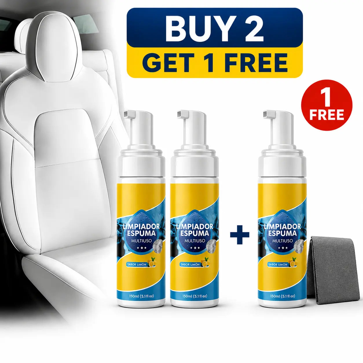 🔥 4-in-1 Multi-Enzyme Foam Cleaner – Deep Clean Car, Kitchen, Bathroom & Sofa