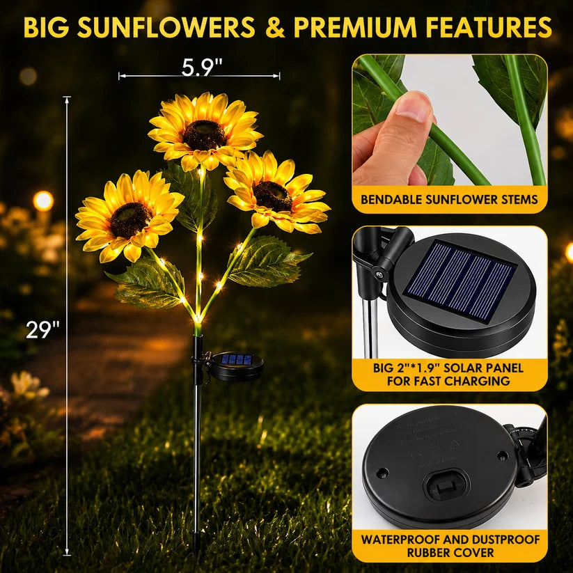BloomLight™— Solar Sunflower Lights