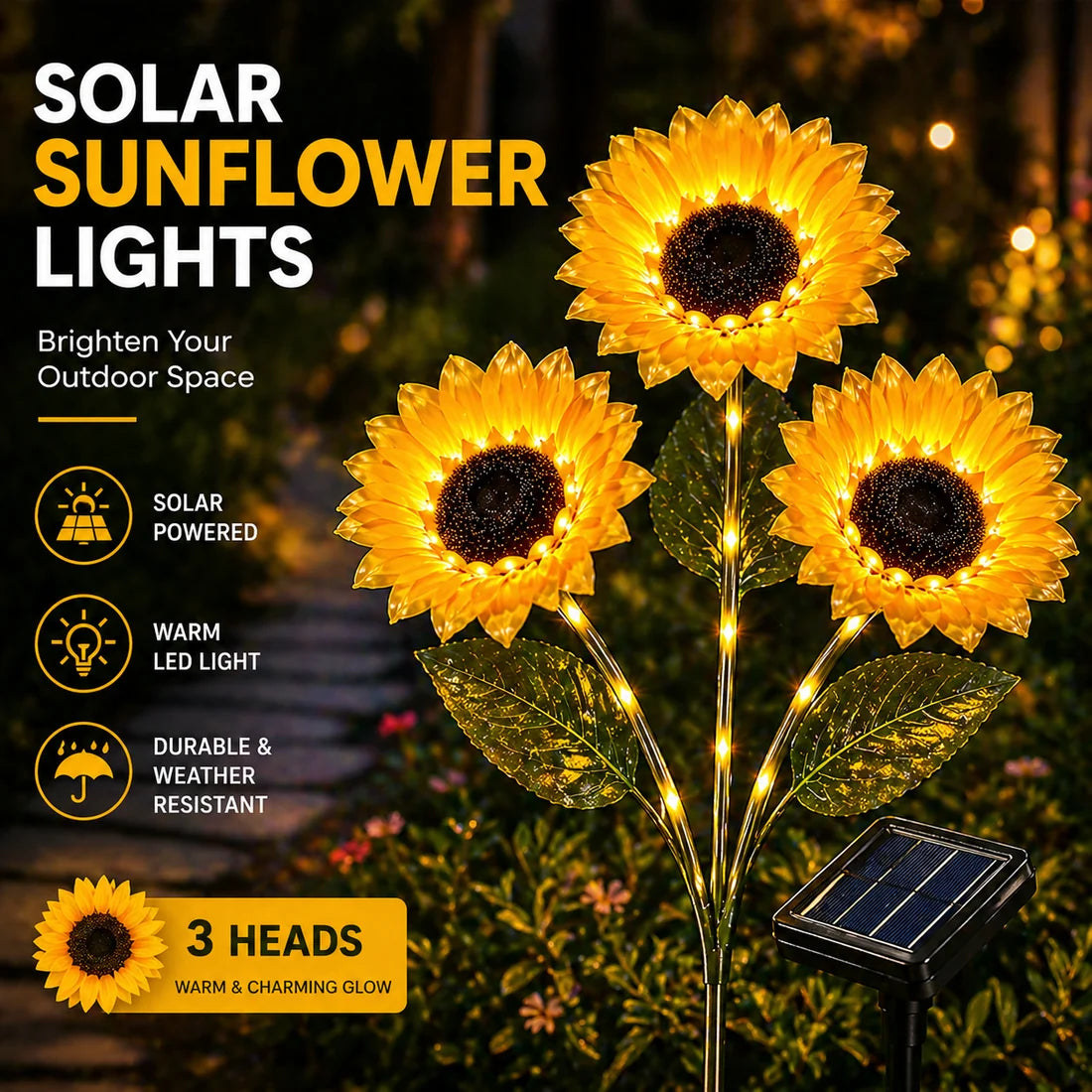 BloomLight™— Solar Sunflower Lights